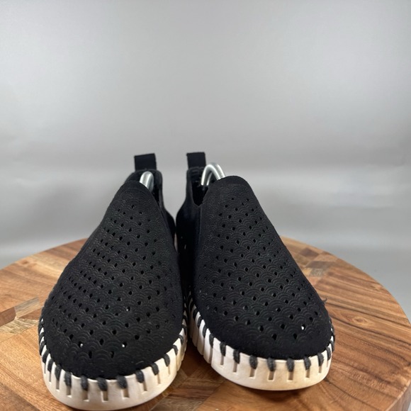 Ilse Jacobsen Hornbak Size 39 9 Tulip Shoes Slip on Black Comfort - Picture 2 of 8